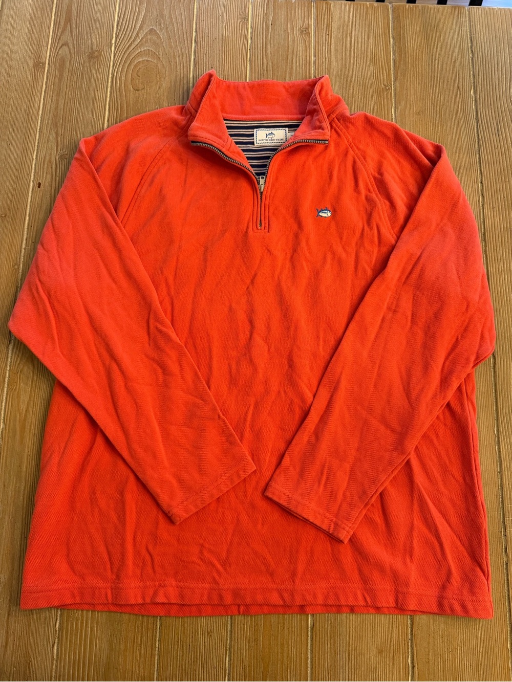 Southern Tide Men's Coral Half-Zip Pullover